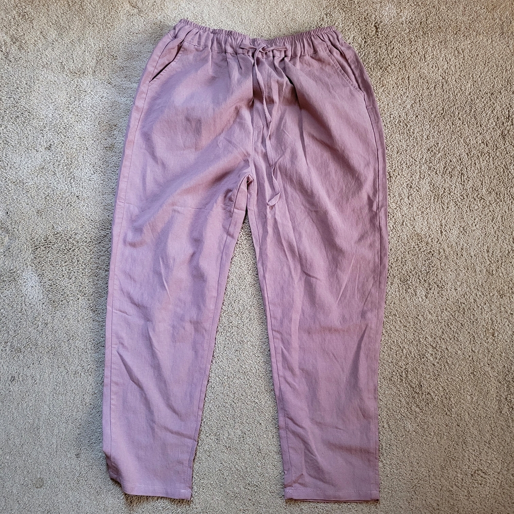 Comfy Boho Gray Purple Pink XL Elastic Waistband Lounge Pants